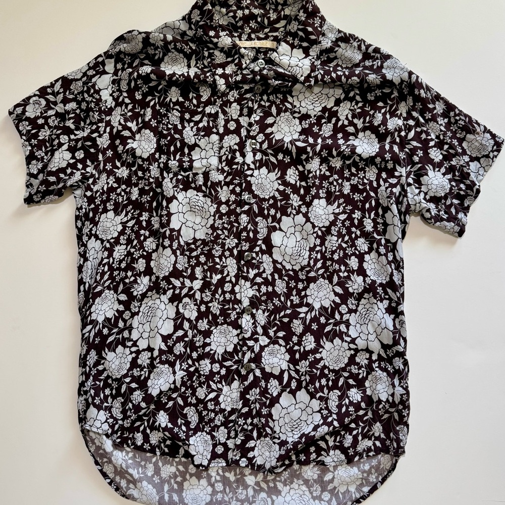 Novella Royale Black and White Floral Shirt